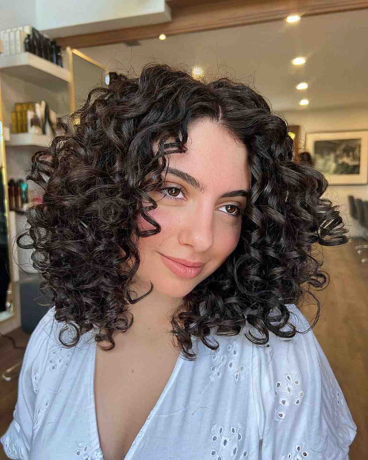 Collarbone Length With Simple Layers Collarbone Length With Simple Layers — Simple Curly Hair Layers