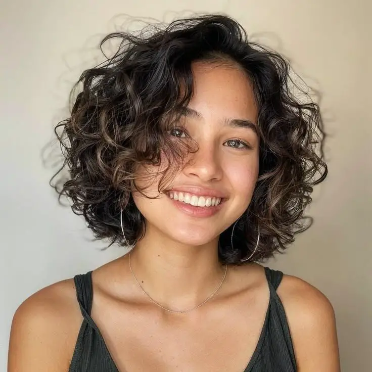 Collarbone Length With Face-Framing Layers Collarbone Length With Face-Framing Layers — Simple Curly Hair Layers
