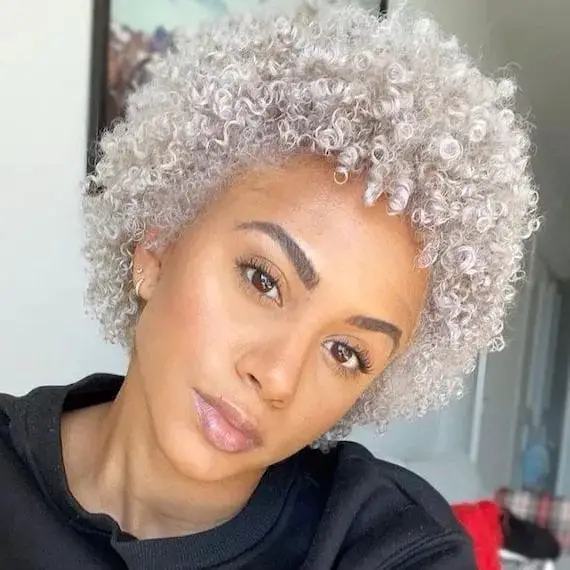 Short Pixie With Ash Blonde Highlights — Simple Curly Highlights