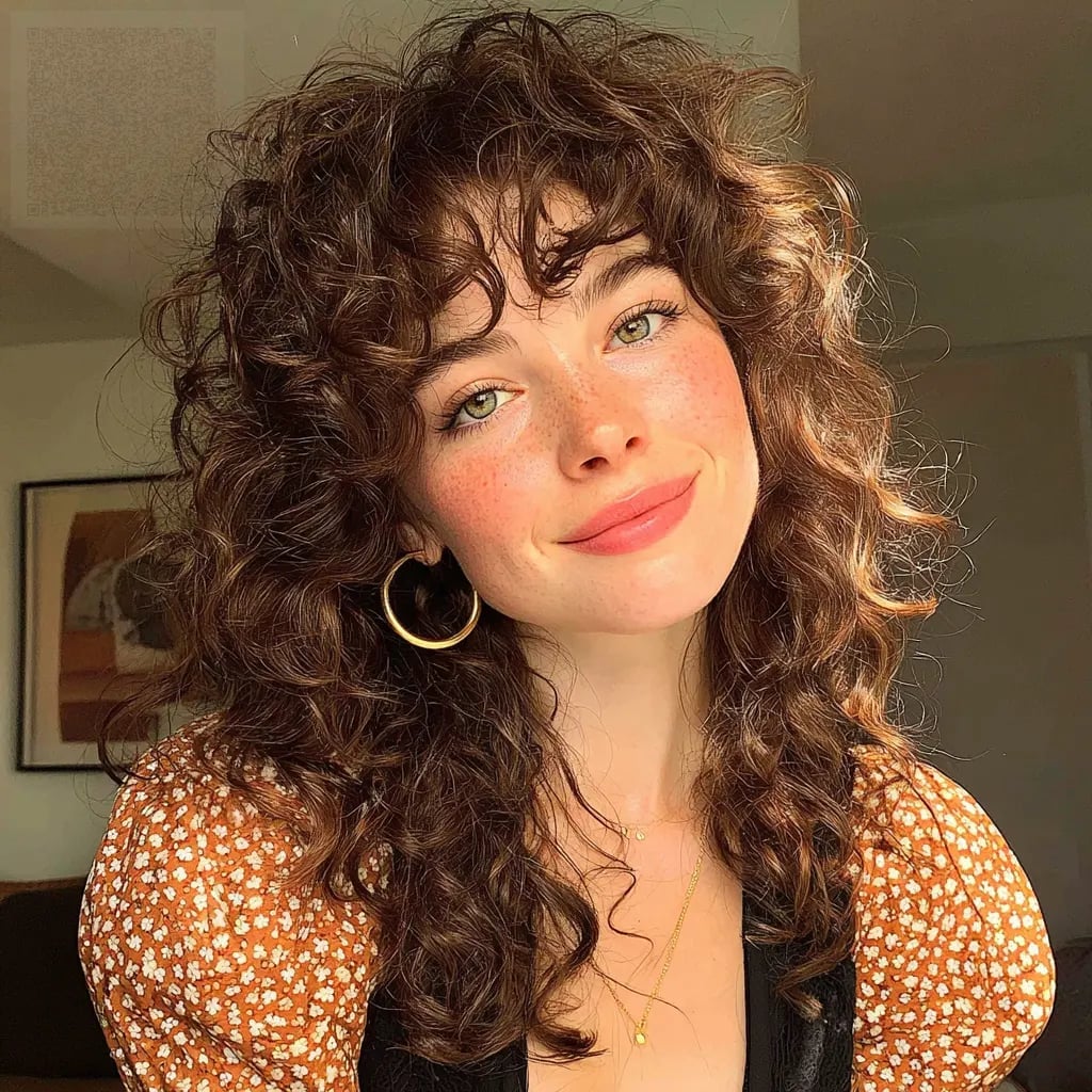 Shaggy Medium Cuts with Curtain Bangs| 25 Modern Shag Haircut Ideas - Hair Inspo Hub