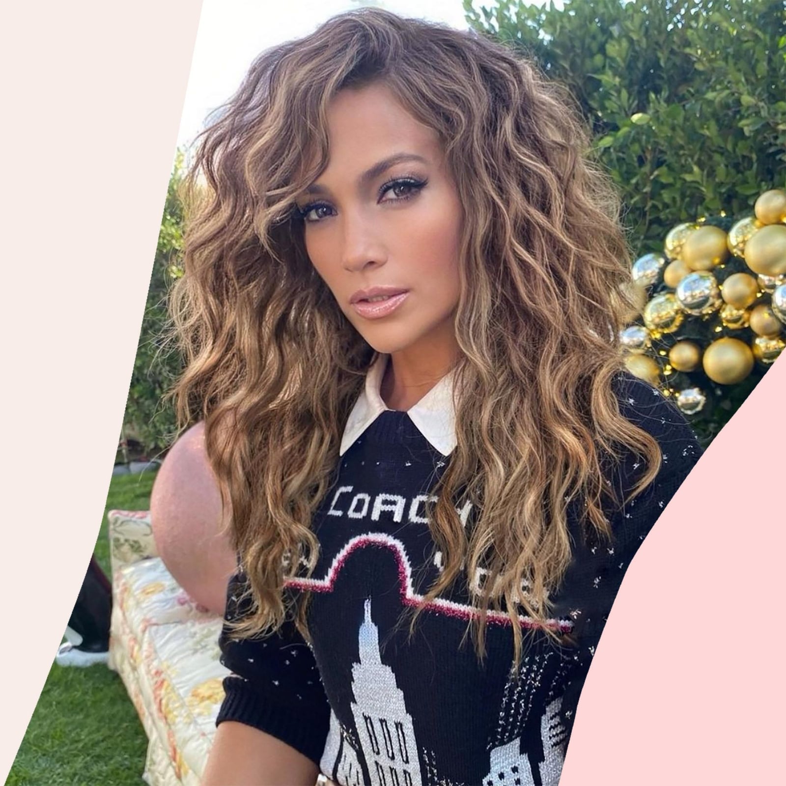 Mid-Back Honey Blonde Wolf Cut With Curly Bangs Mid-Back Honey Blonde Wolf Cut With Curly Bangs — Simple Curly Wolf Cut