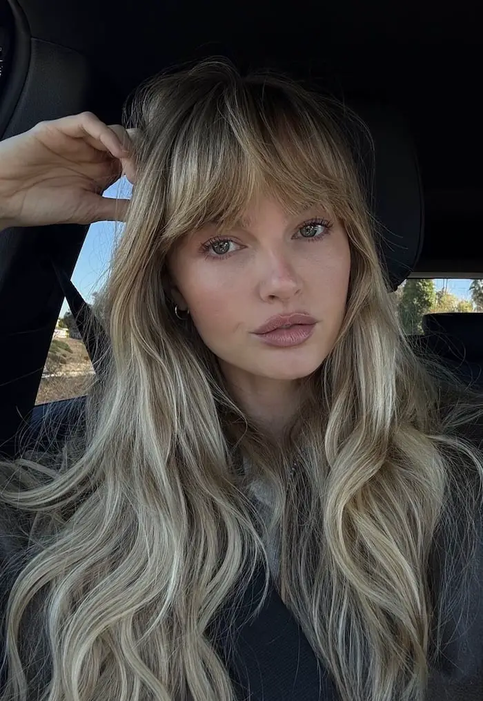 Long Ash Blonde With Wispy Curtain Bangs Long Ash Blonde With Wispy Curtain Bangs — Simple Curtain Bangs Long Hair