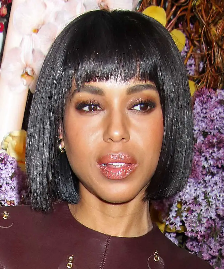 Sleek Black Bob With Full Blunt Bangs — Simple Cut Bangs