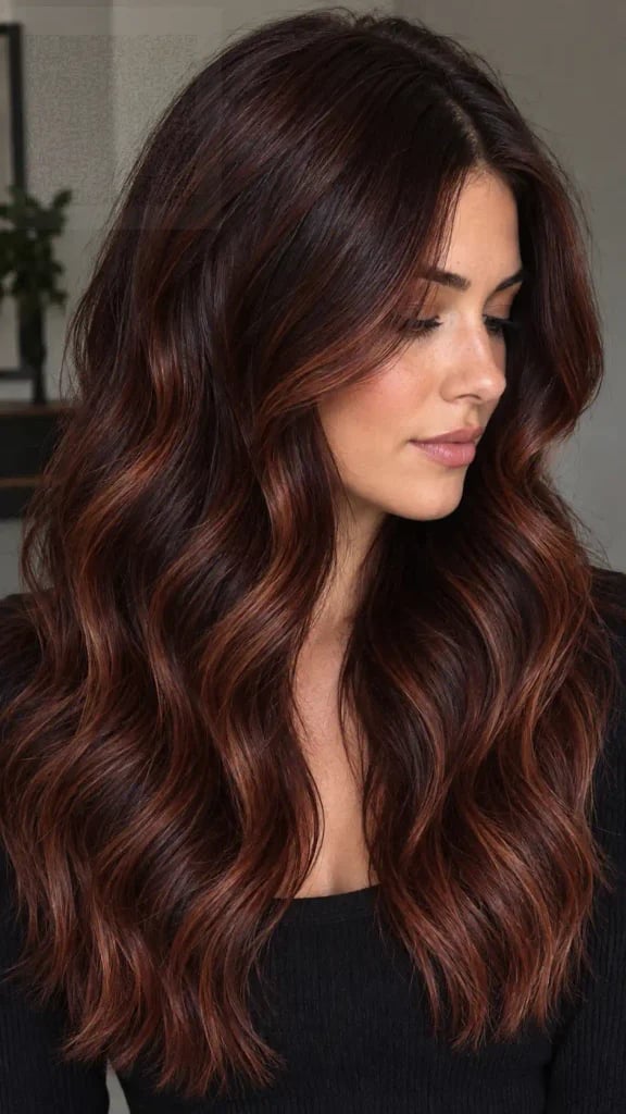 Rich Dark Auburn With Warm Red Highlights Rich Dark Auburn With Warm Red Highlights — Simple Dark Auburn Hair