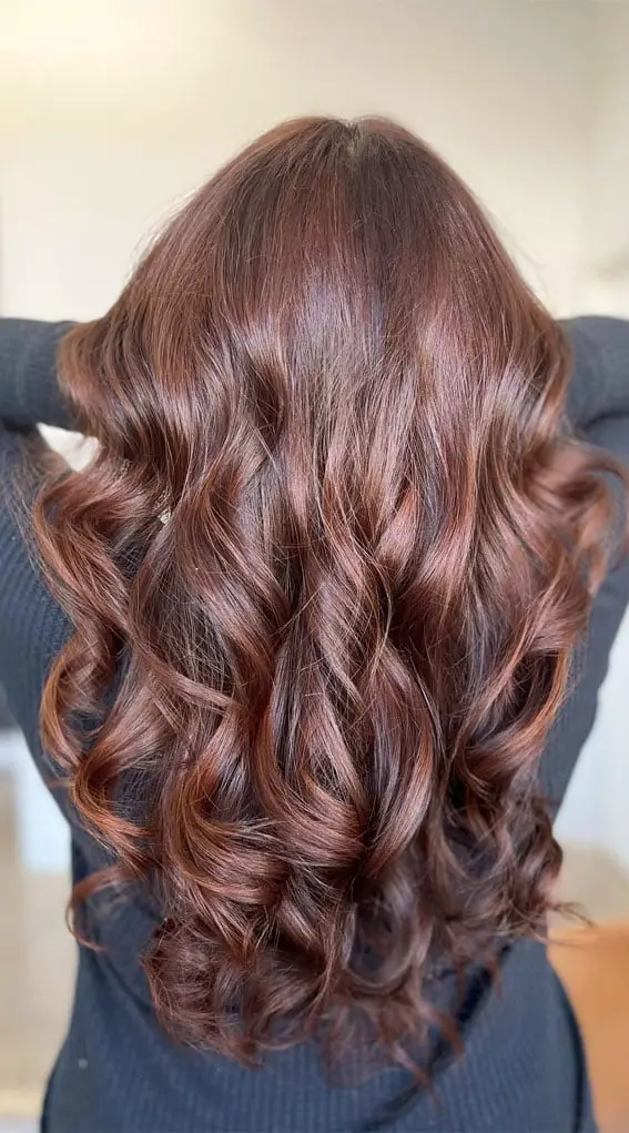 Rich Dark Auburn Blowout Rich Dark Auburn Blowout — Simple Dark Auburn Hair