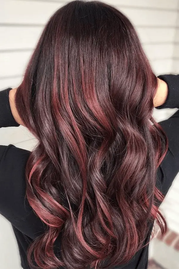 Dark Brown With Auburn Highlights Blowout Dark Brown With Auburn Highlights Blowout — Simple Dark Auburn Hair