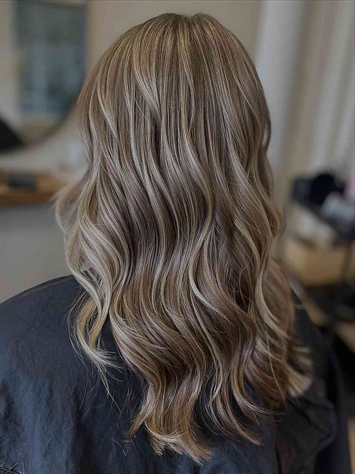 Mid-Back Balayage With Lived-In Effect Mid-Back Balayage With Lived-In Effect — Simple Dark Brown Hair with Blonde