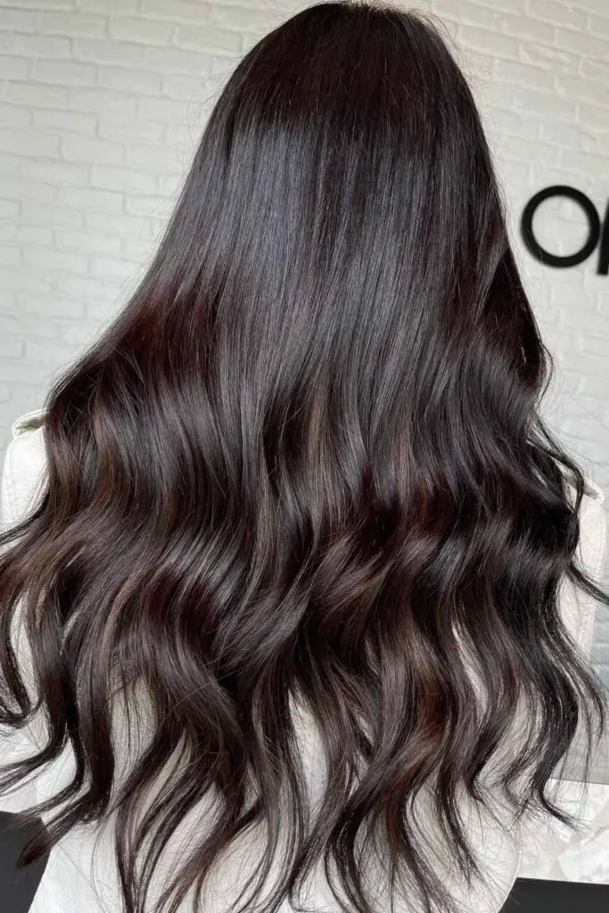 Deep Dark Brown With Subtle Lighter Highlights, Mid-Back — Simple Dark Brown Highlights
