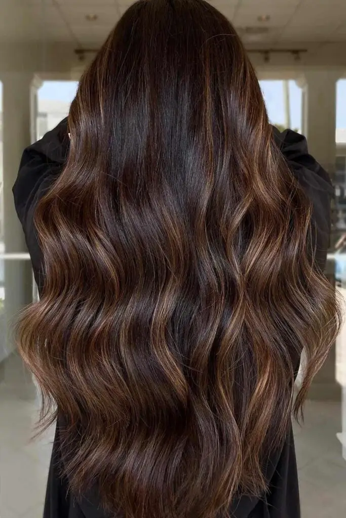 Deep Dark Brown With Subtle Lighter Brown Highlights — Simple Dark Brown Highlights