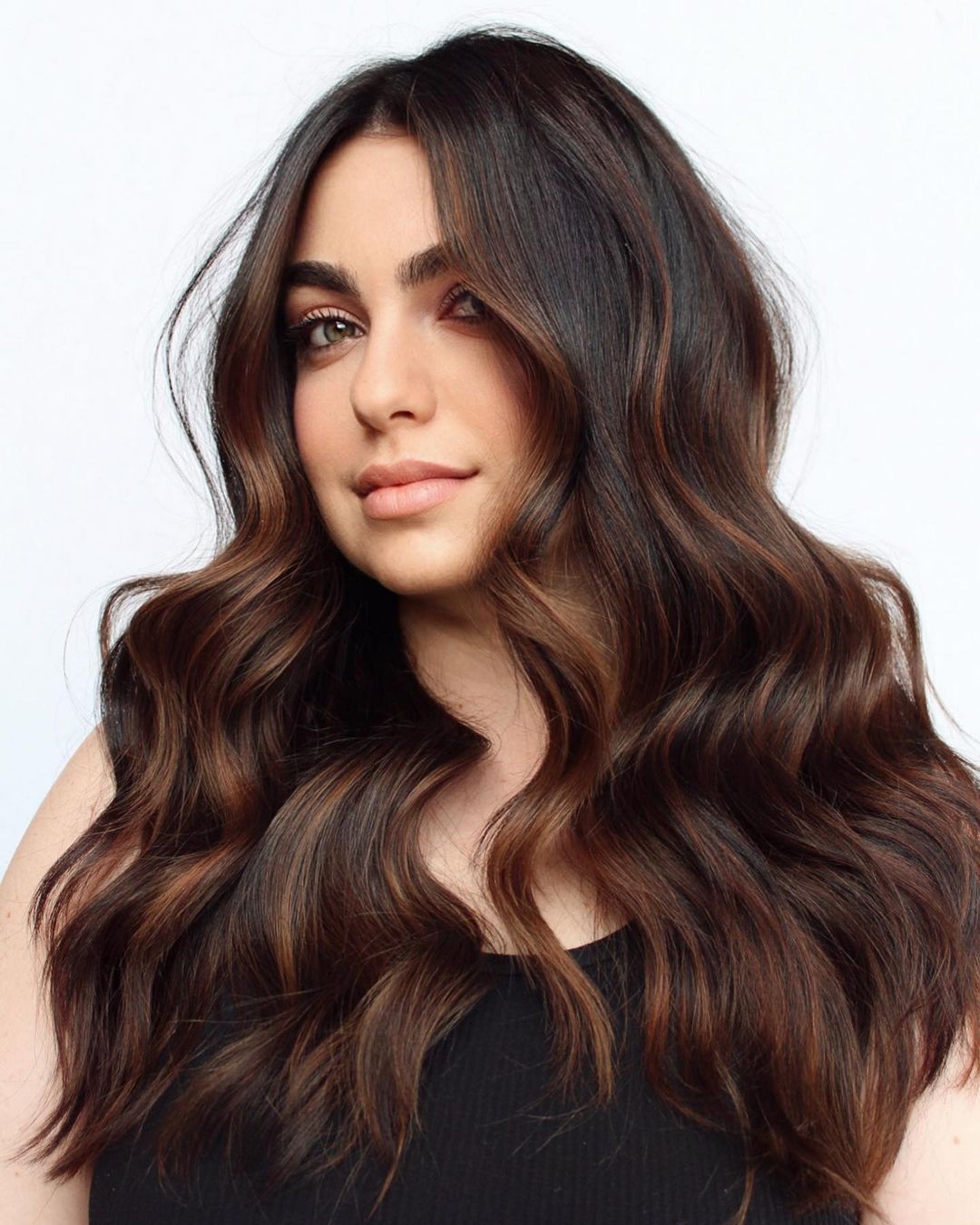 Dark Brown With Subtle Auburn Highlights Dark Brown With Subtle Auburn Highlights — Simple Dark Highlights