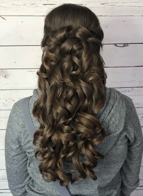 Mid-Back Half Up With Twisted Sections — Simple Different Hairstyles