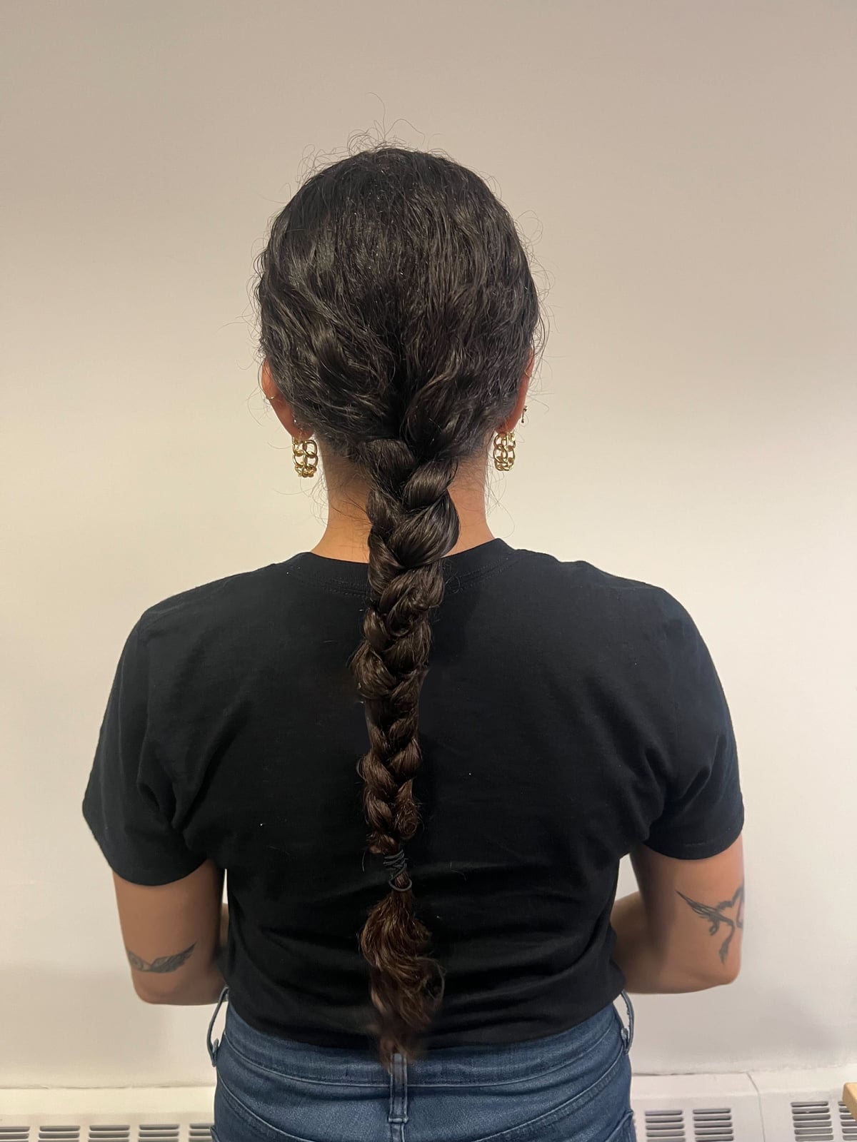 Mid-Back Chunky Braid With Dark Brown — Simple Different Hairstyles