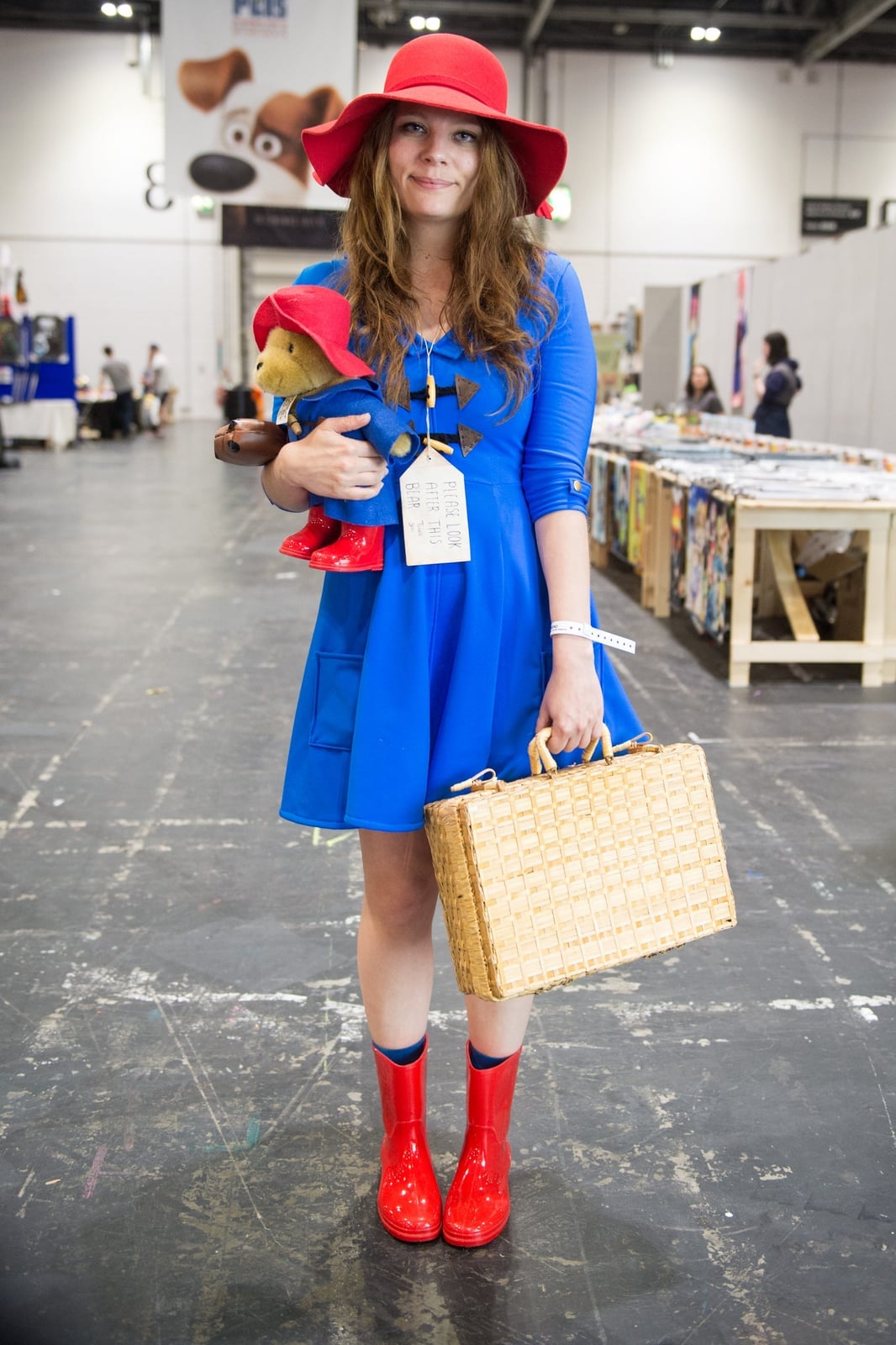 Blue Fit-And-Flare Dress as Paddington Bear Blue Fit-And-Flare Dress as Paddington Bear — Simple Dress Up Day Ideas