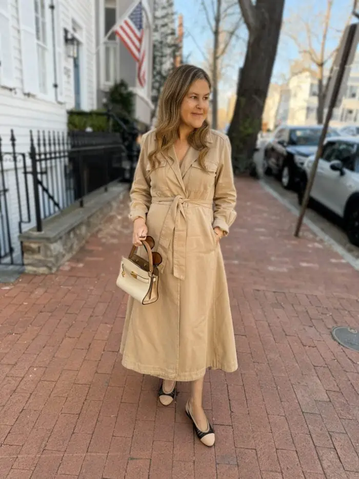 Beige Belted Trench Dress Beige Belted Trench Dress — Simple Dresses for Moms