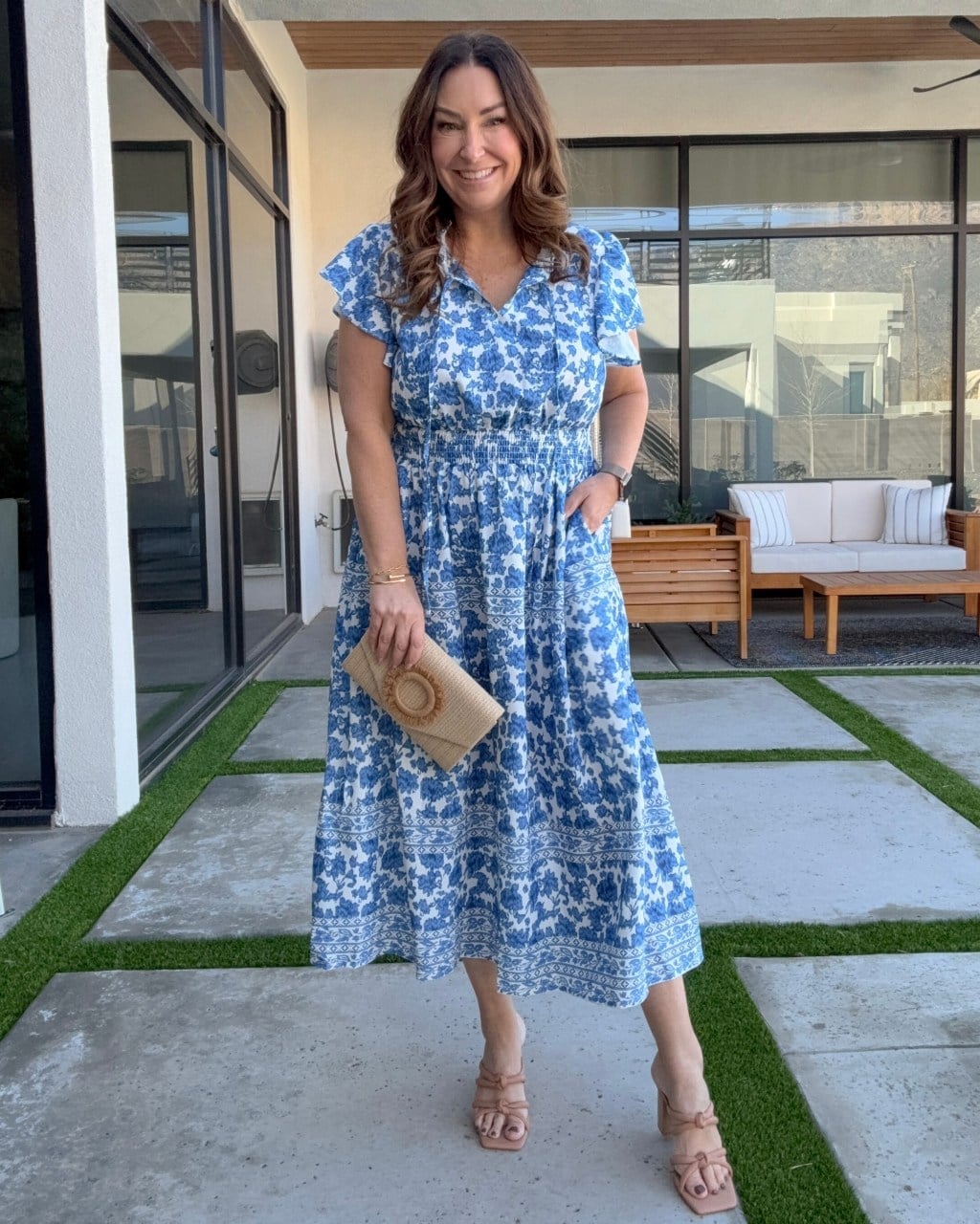 Floral Print Midi Dress for Daytime Floral Print Midi Dress for Daytime — Simple Dresses for Moms