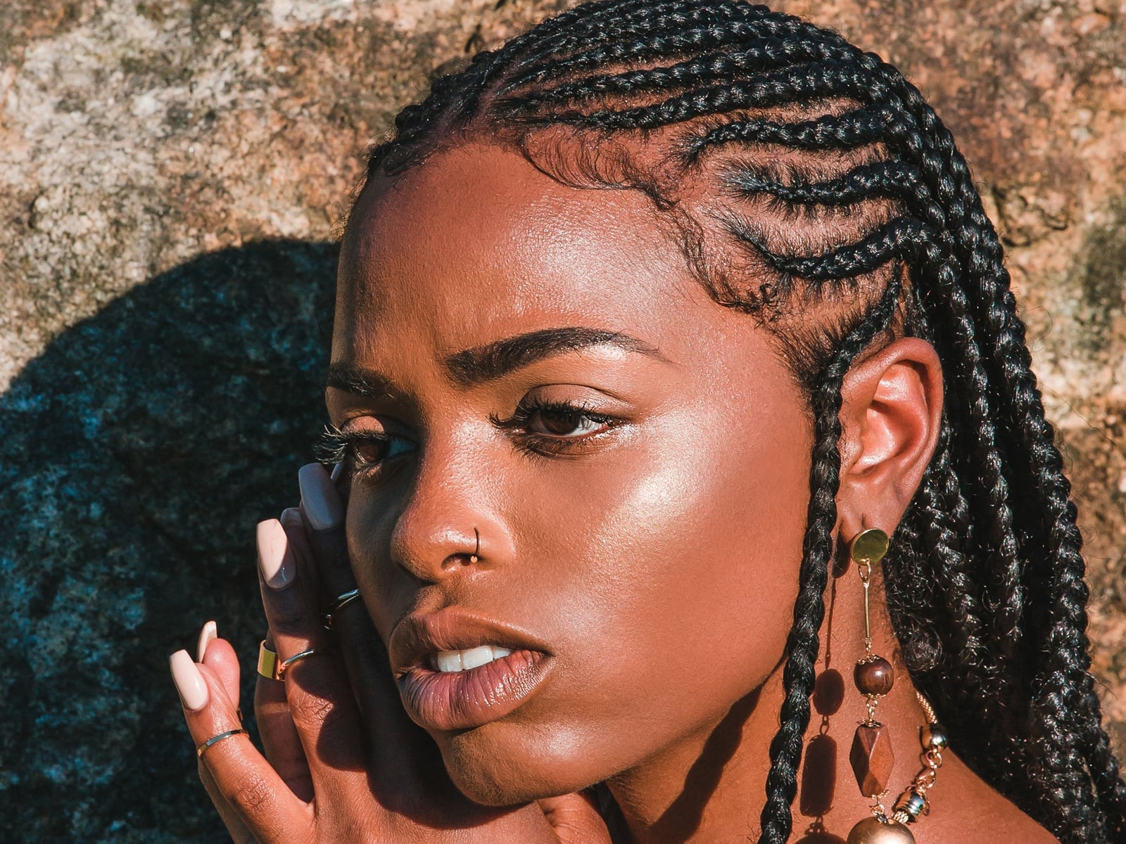 Shoulder-Length Cornrows With Laid Edges — Simple Edges Hairstyles