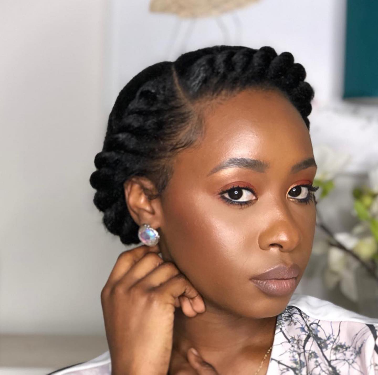 Black Flat Twists With Side-Swept Bang — Simple Edges Hairstyles