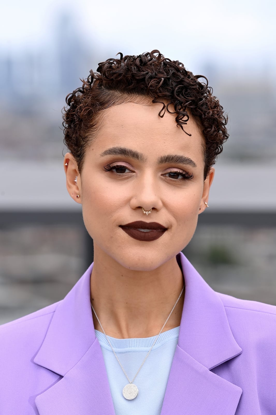 Dark Brown Curly Pixie With Auburn Highlights — Simple Edges Hairstyles