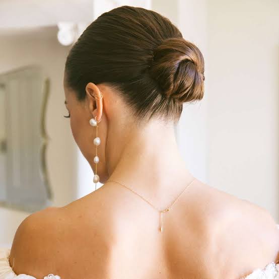 Sleek Dark Brown Chignon — Simple Edges Hairstyles
