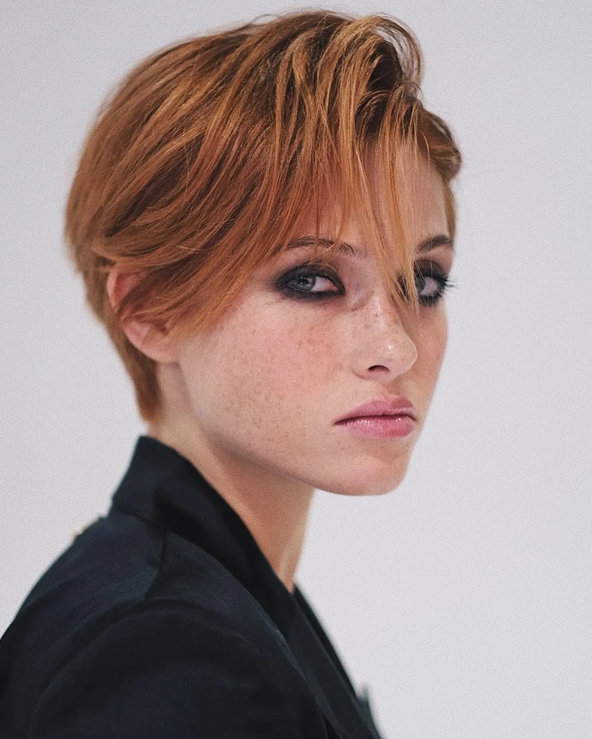 Vibrant Red Pixie With Textured Bangs — Simple Edgy Haircuts