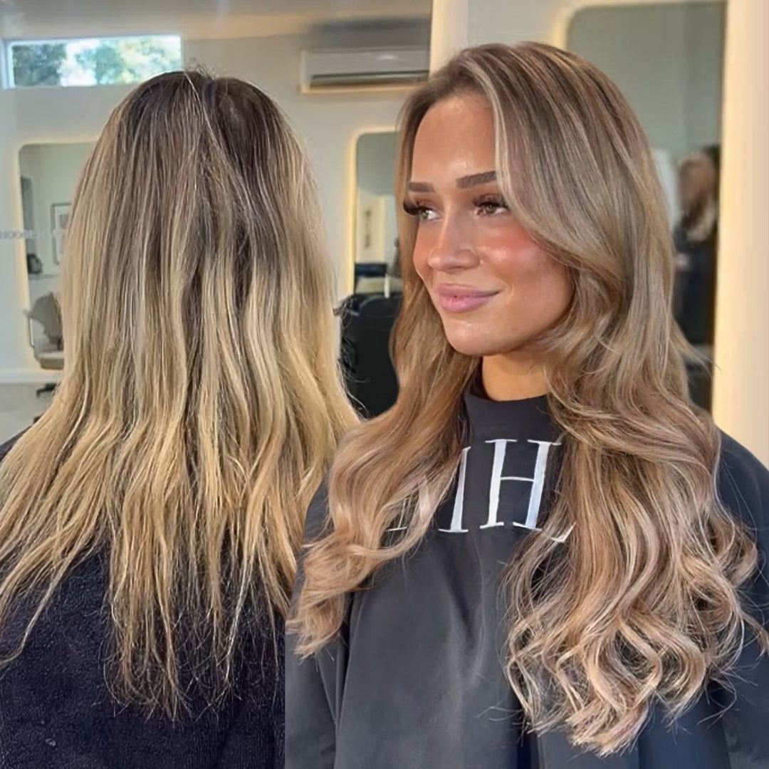 Light Brown Blonde Blend Wavy Blowout Light Brown Blonde Blend Wavy Blowout — Simple Extensions Hairstyles