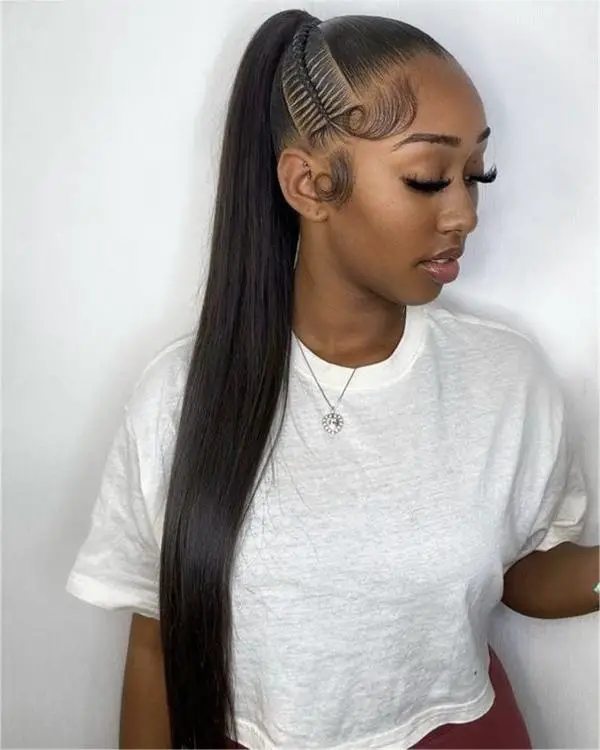 Black Sleek High Ponytail With Extensions Black Sleek High Ponytail With Extensions — Simple Extensions Hairstyles