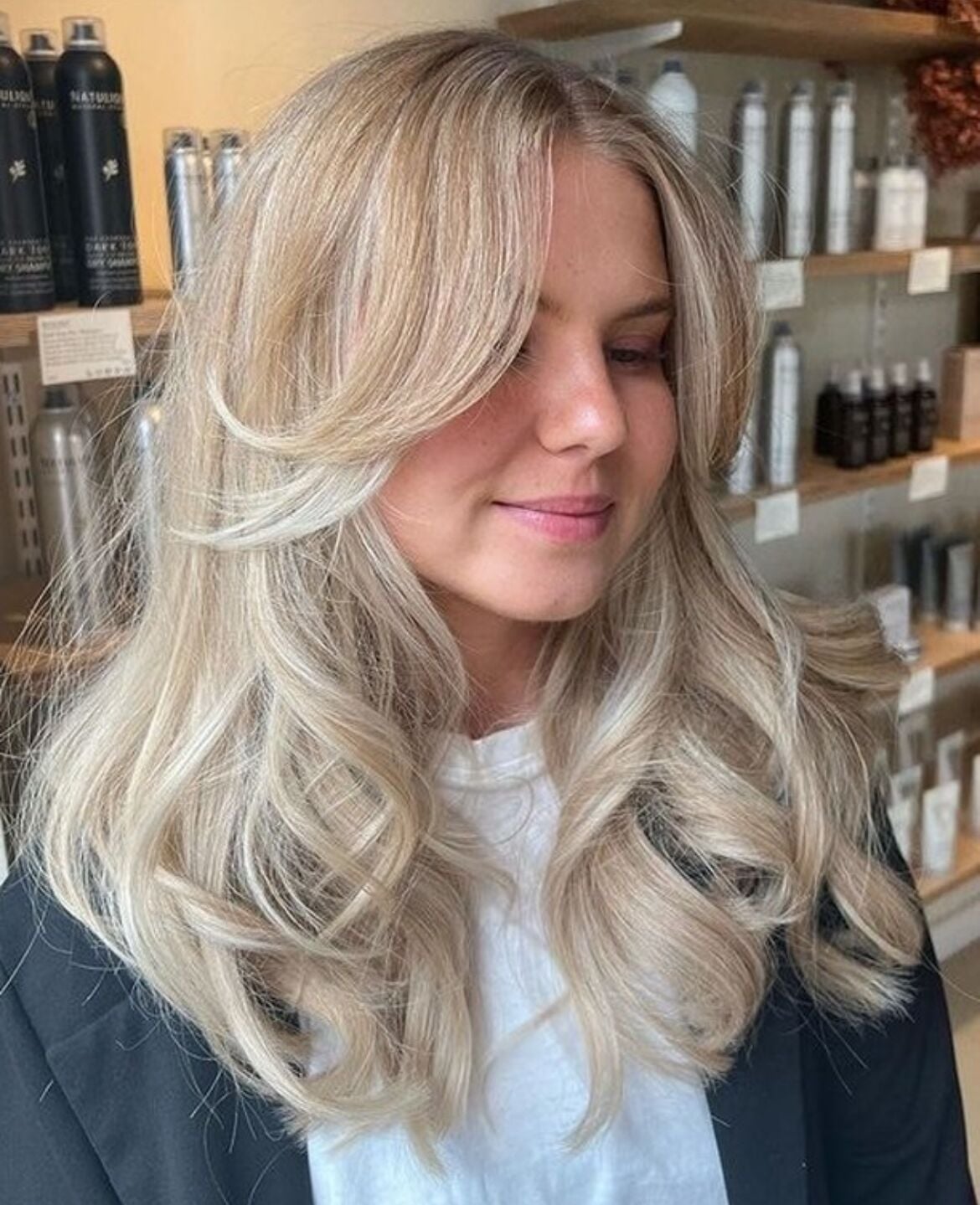 Collarbone Ash Blonde With Soft Bangs — Simple Face Framing Bangs