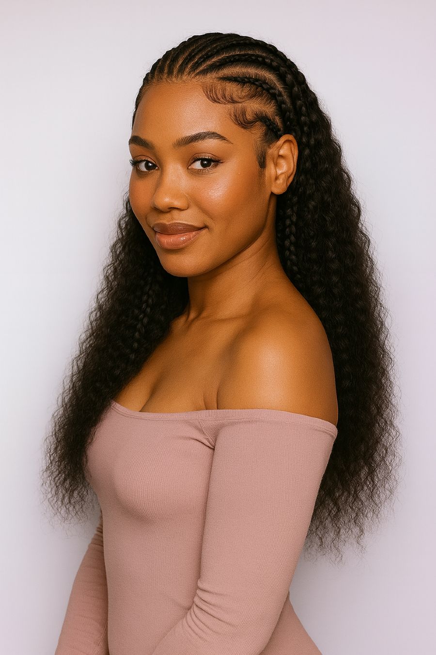 Dark Brown Braids With Curls — Simple Fulani Braids Hairstyles