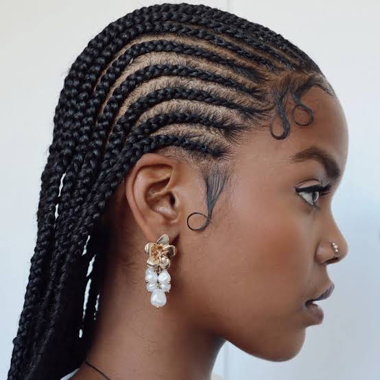 Neat Mid-Back Cornrows, Black — Simple Fulani Braids Hairstyles