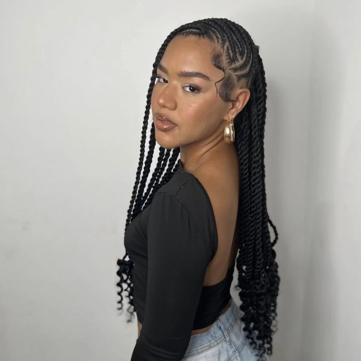 Thick Straight Shoulder Braids — Simple Fulani Braids Hairstyles
