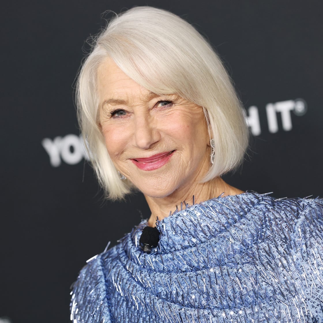 Chin Length Bob With Side-Swept Bangs Chin Length Bob With Side-Swept Bangs — Simple Gray Hair