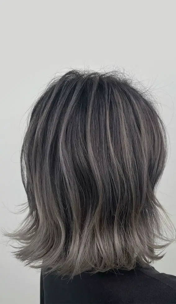 Short Pixie Cut With Gray And Silver Highlights — Simple Gray Highlights