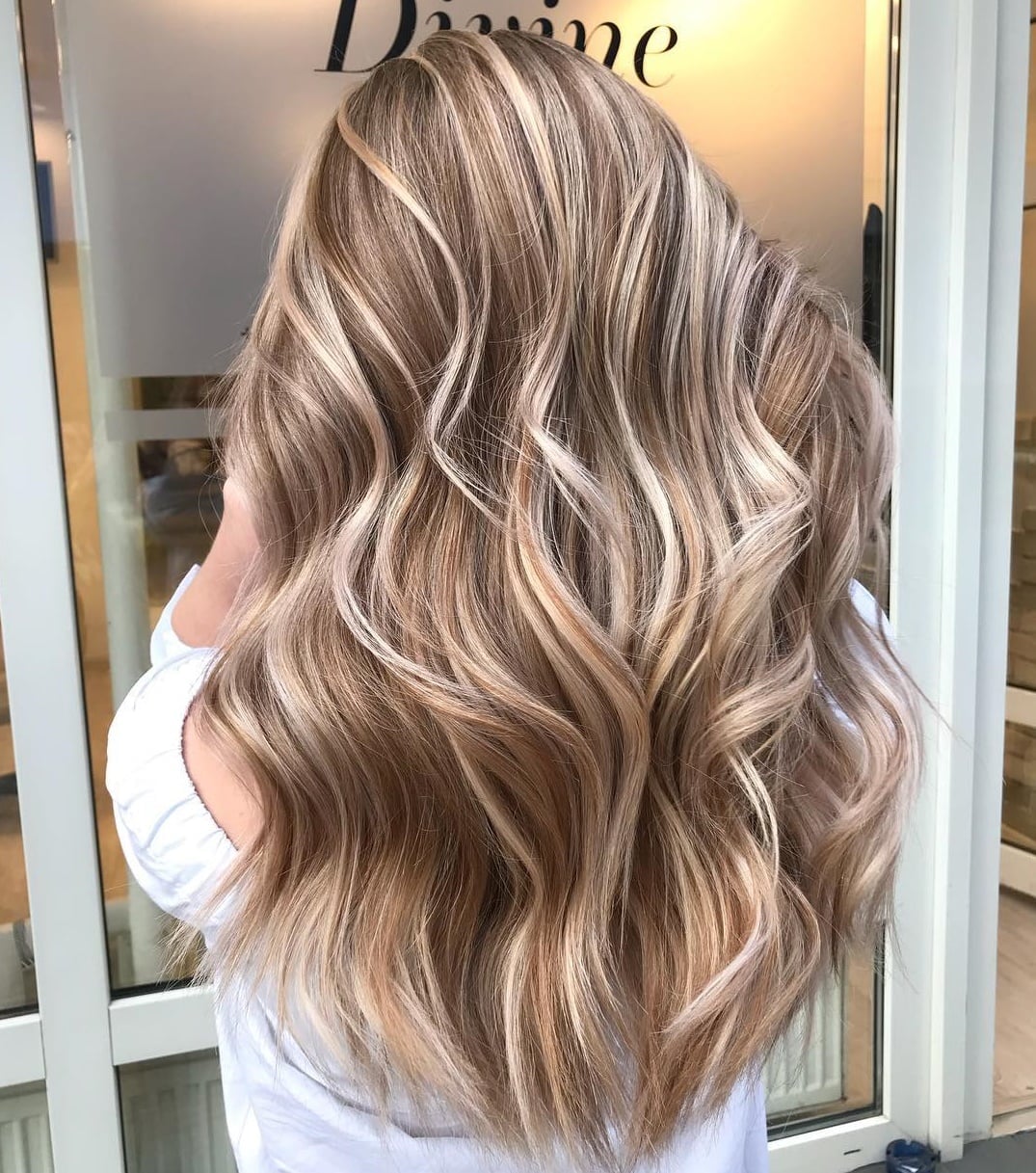 Medium Brown With Blonde Balayage Medium Brown With Blonde Balayage — Simple Hair Color Ideas
