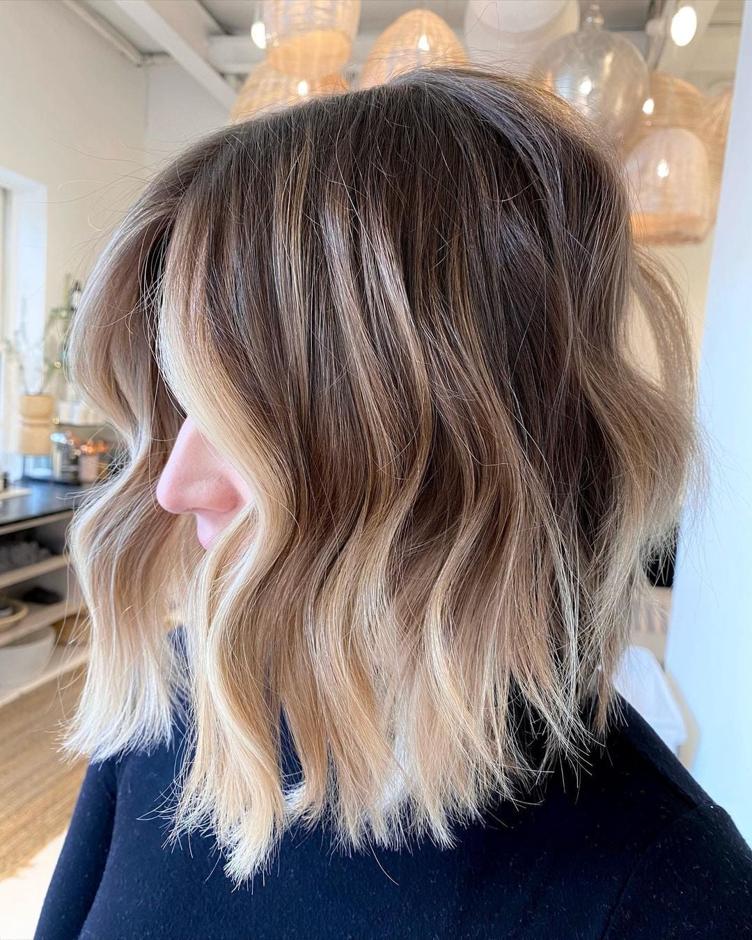 Chin Bob Dark Blonde With Blended Highlights Chin Bob Dark Blonde With Blended Highlights — Simple Hair Color Ideas