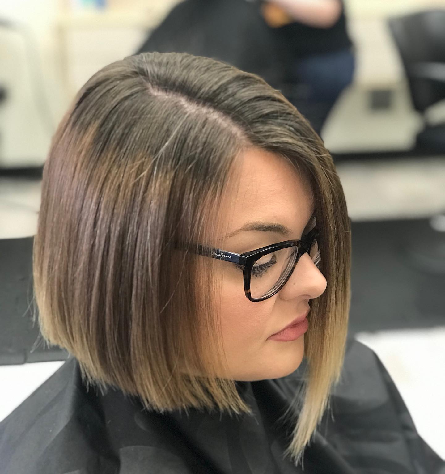 Chin-Length Asymmetrical Bob — Simple Hair Haircuts