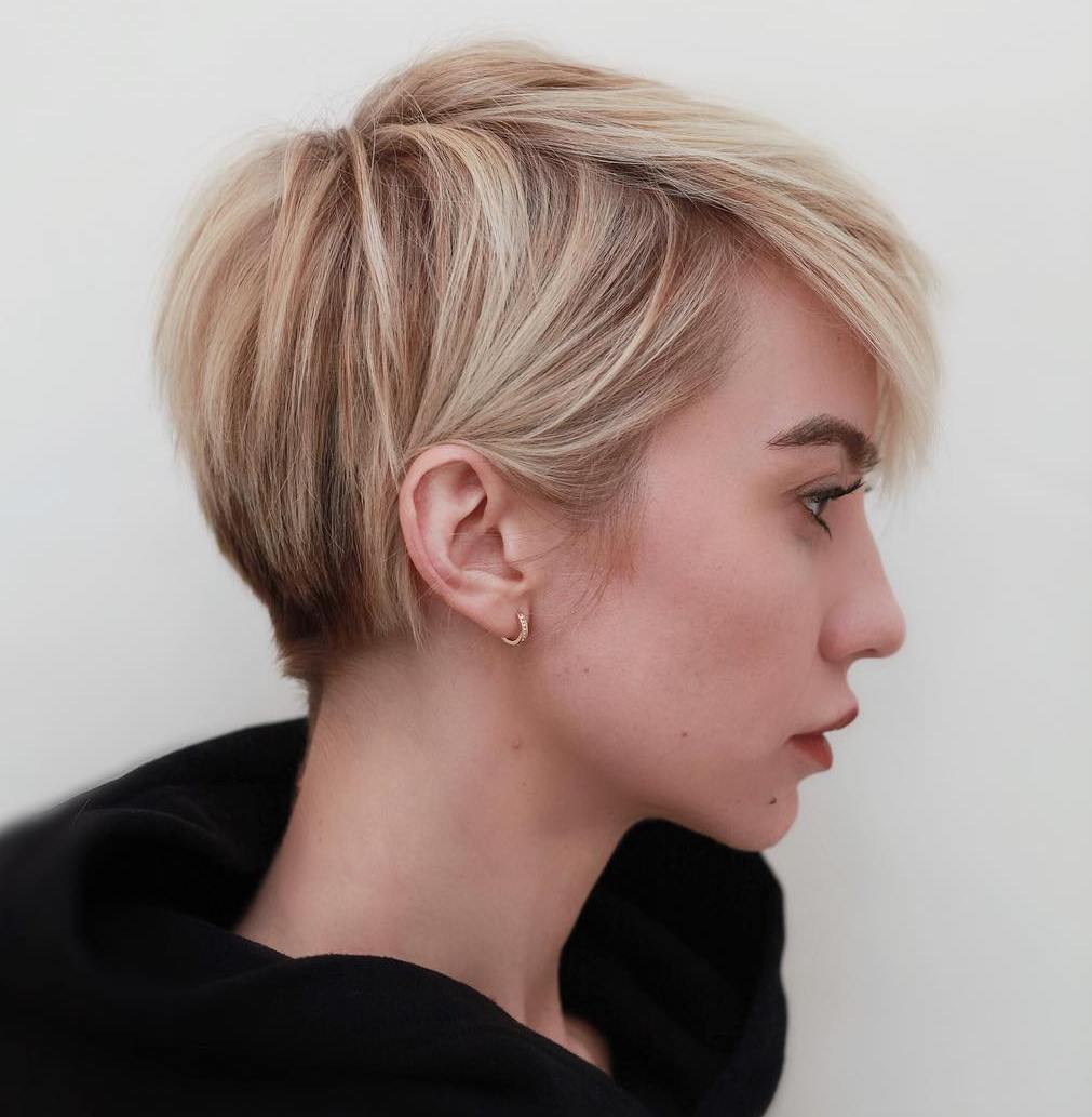 Short Pixie With Textured Layers, Ear — Simple Haircuts for Fine Hair