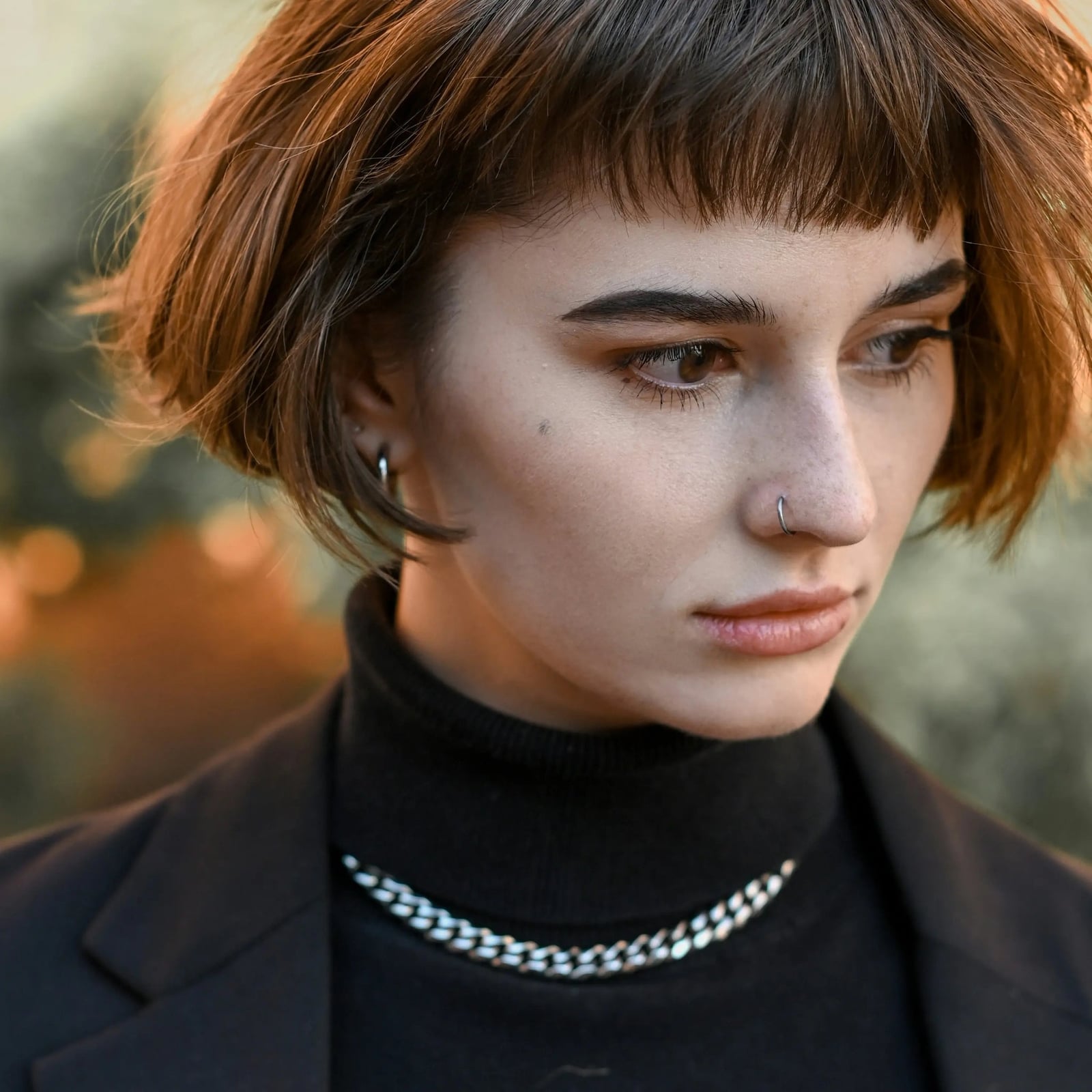 Ear Length Bob With Blunt Bangs — Simple Haircuts for Fine Hair