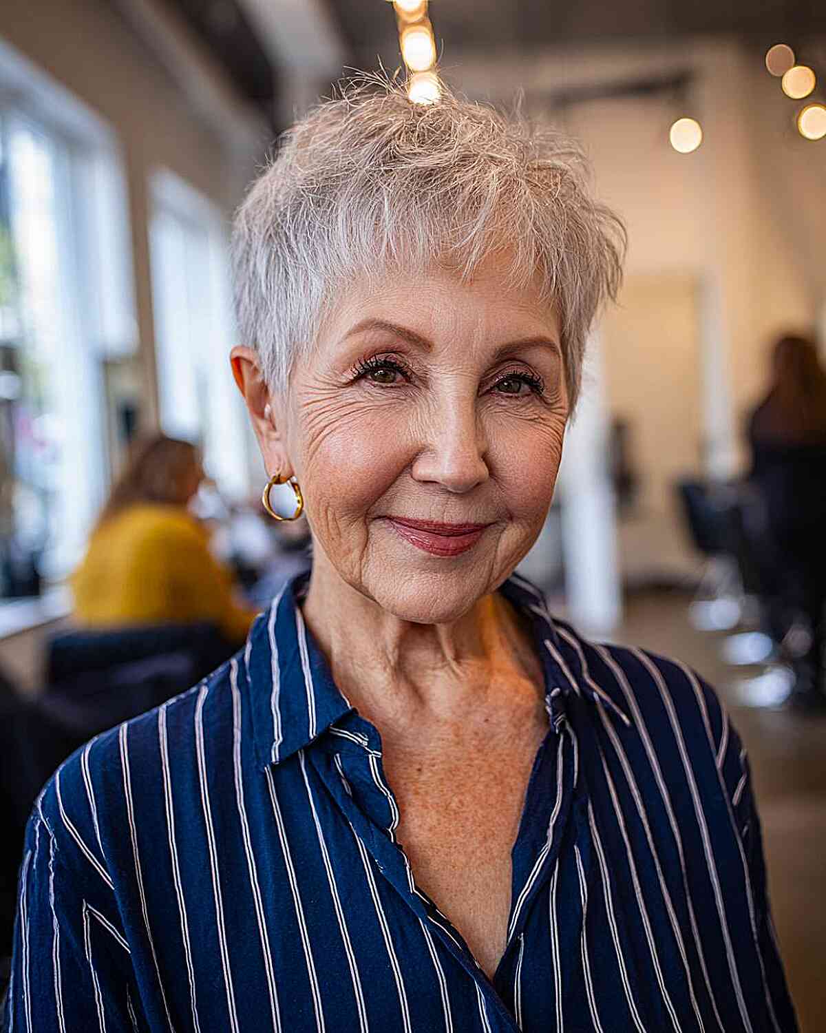 Voluminous Short Pixie With Textured Bangs — Simple Haircuts for Fine Hair