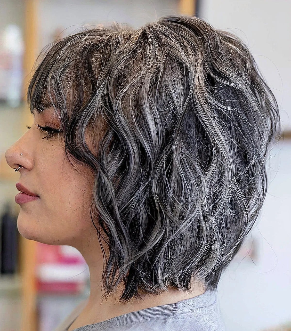 Chin Length Bob With Two-Tone Color Chin Length Bob With Two-Tone Color — Simple Haircuts for Thick Hair