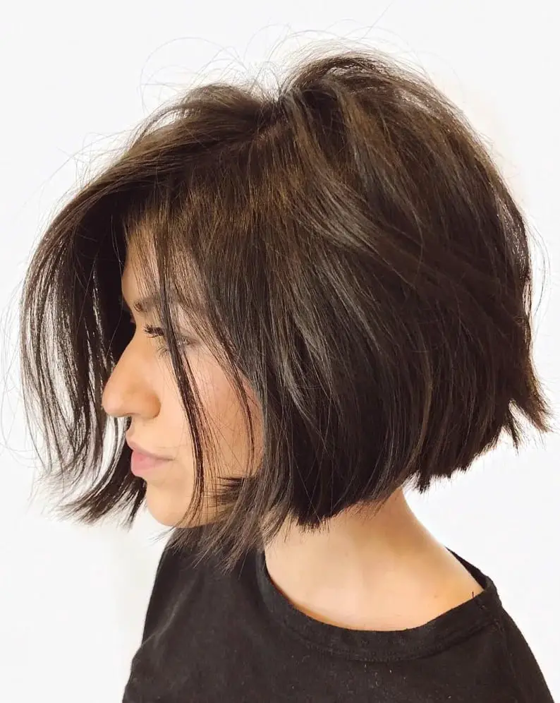 Ear Length Short Bob Choppy Ends Ear Length Short Bob Choppy Ends — Simple Haircuts for Thick Hair