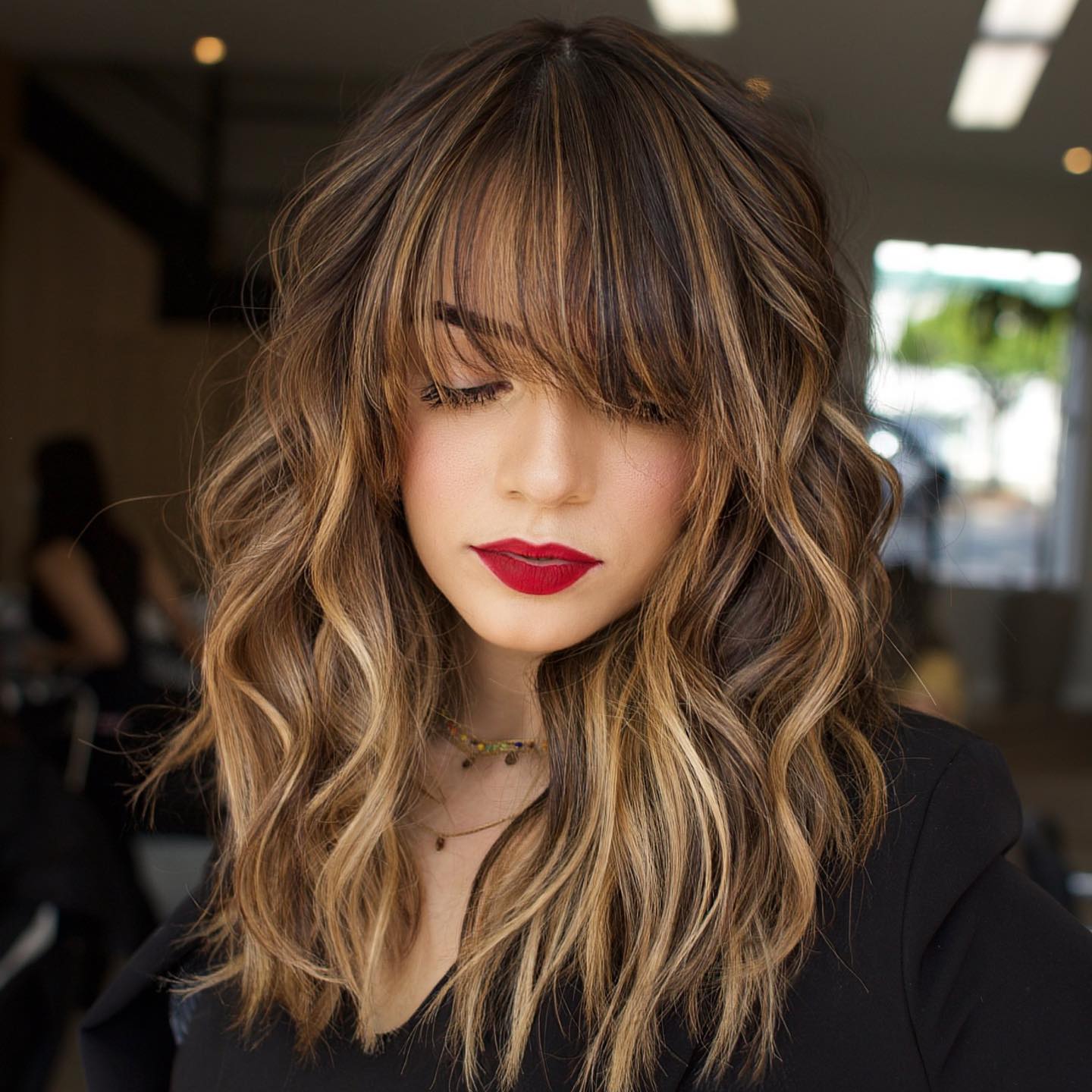 Collarbone Shag With Curtain Bangs Collarbone Shag With Curtain Bangs — Simple Haircuts for Thick Hair