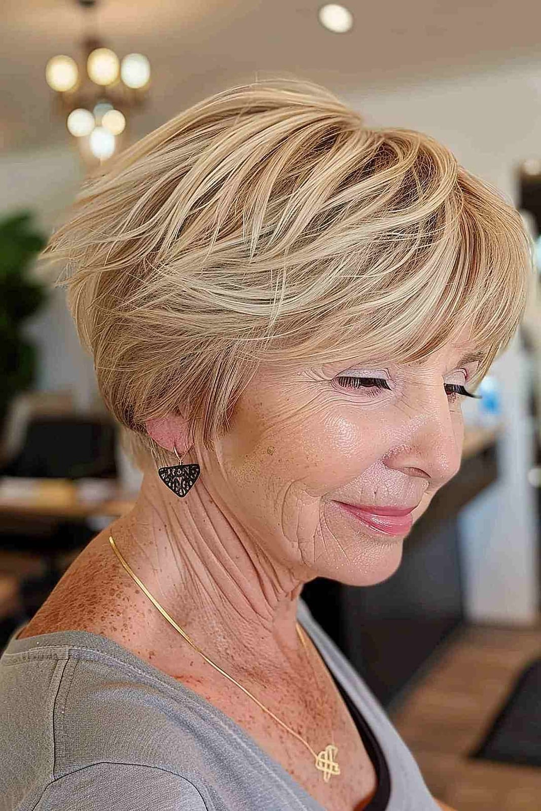 Layered Pixie With Textured Blowout Layered Pixie With Textured Blowout — Simple Haircuts for Women over 60
