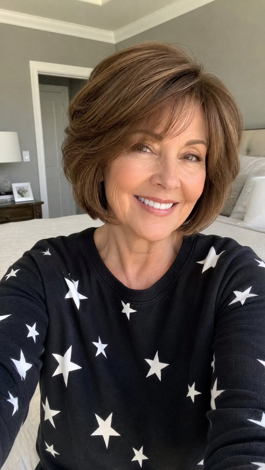 Chin Bob With Blunt Bangs Chin Bob With Blunt Bangs — Simple Haircuts for Women over 60