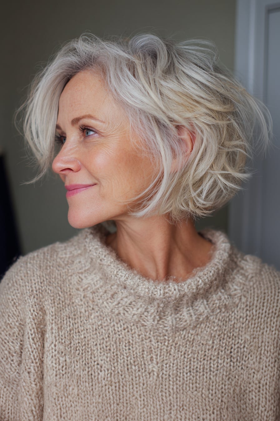 Honey Blonde Shag With Face-Framing Layers Honey Blonde Shag With Face-Framing Layers — Simple Haircuts for Women over 60