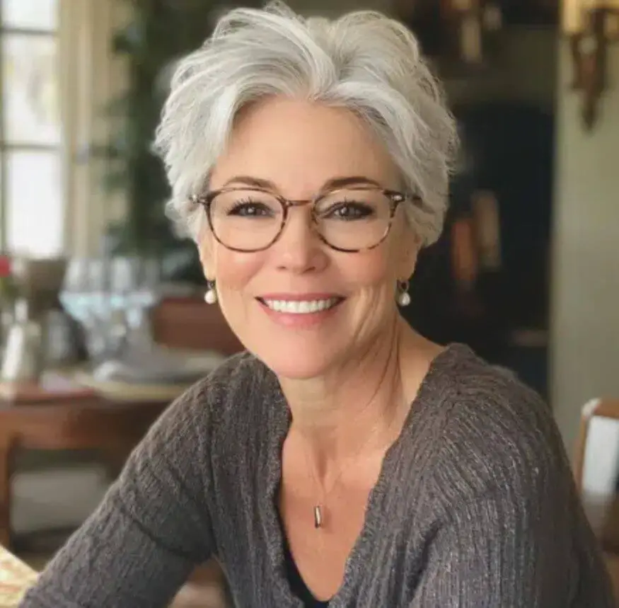 Layered Bob With Wispy Bangs For Glasses Layered Bob With Wispy Bangs For Glasses — Simple Haircuts for Women over 60