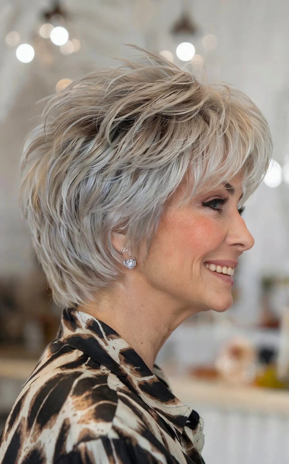 Short Layered Pixie Ash Blonde Root Shadow Short Layered Pixie Ash Blonde Root Shadow — Simple Haircuts for Women over 60
