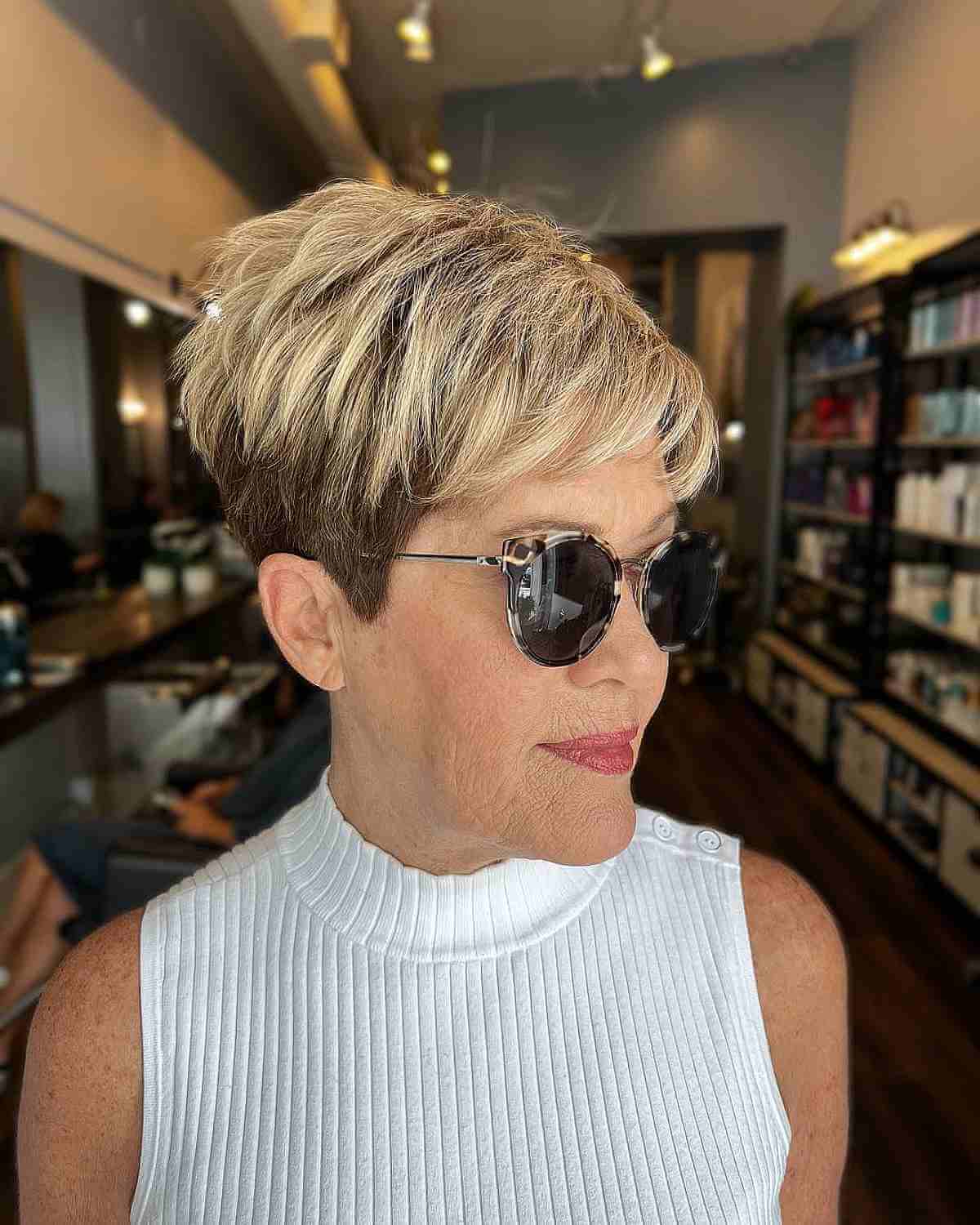 Choppy Pixie With Textured Fringe Choppy Pixie With Textured Fringe — Simple Haircuts for Women over 60