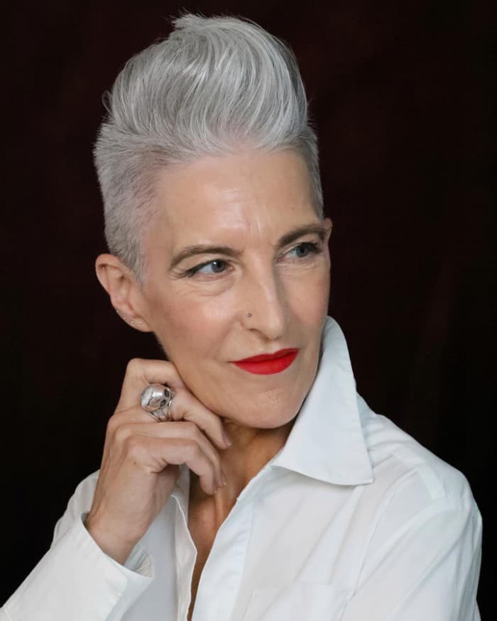 Pixie With Voluminous Styled-Up Top Pixie With Voluminous Styled-Up Top — Simple Haircuts for Women over 60