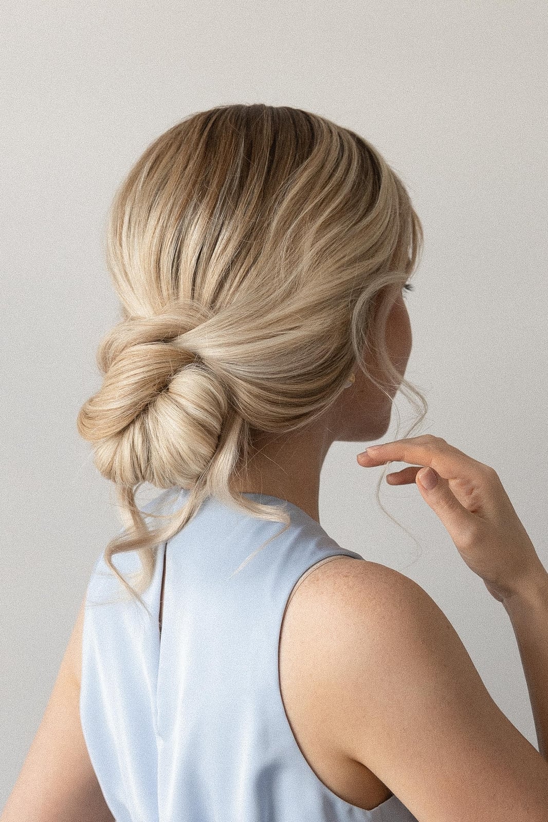 Elegant Low Updo With Face Framing Tendrils Elegant Low Updo With Face Framing Tendrils — Simple Haircuts Tutorial