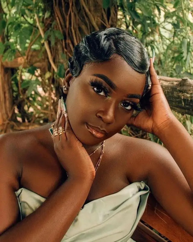 Black Pixie With Finger Waves — Simple Hairstyles for Short Hairs.
